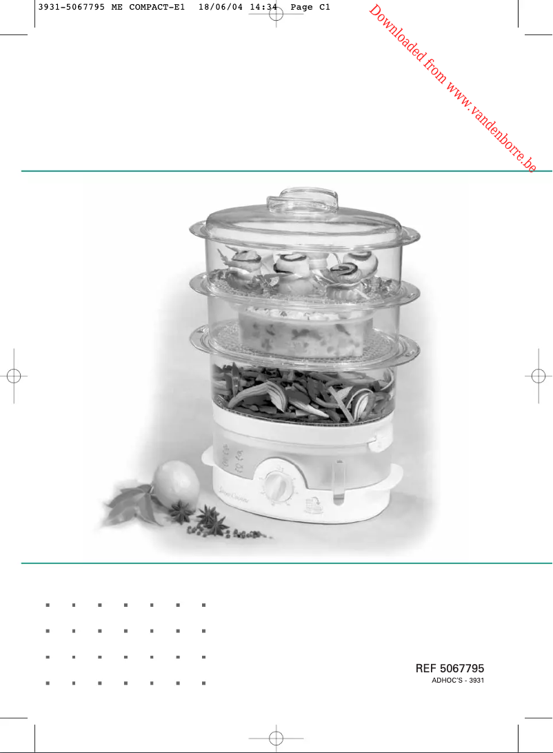 Page 1 de la notice Manuel utilisateur SEB VitaSaveur VC151100