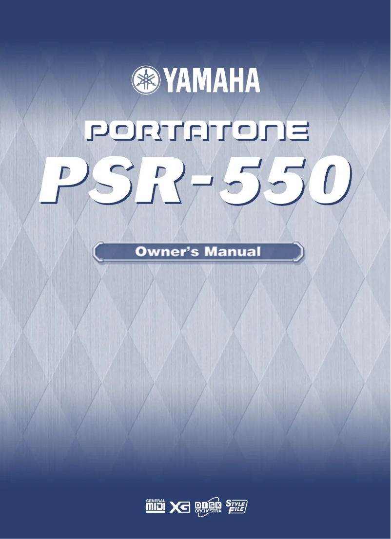 Image de la première page du manuel de l'appareil Portatone PSR-550