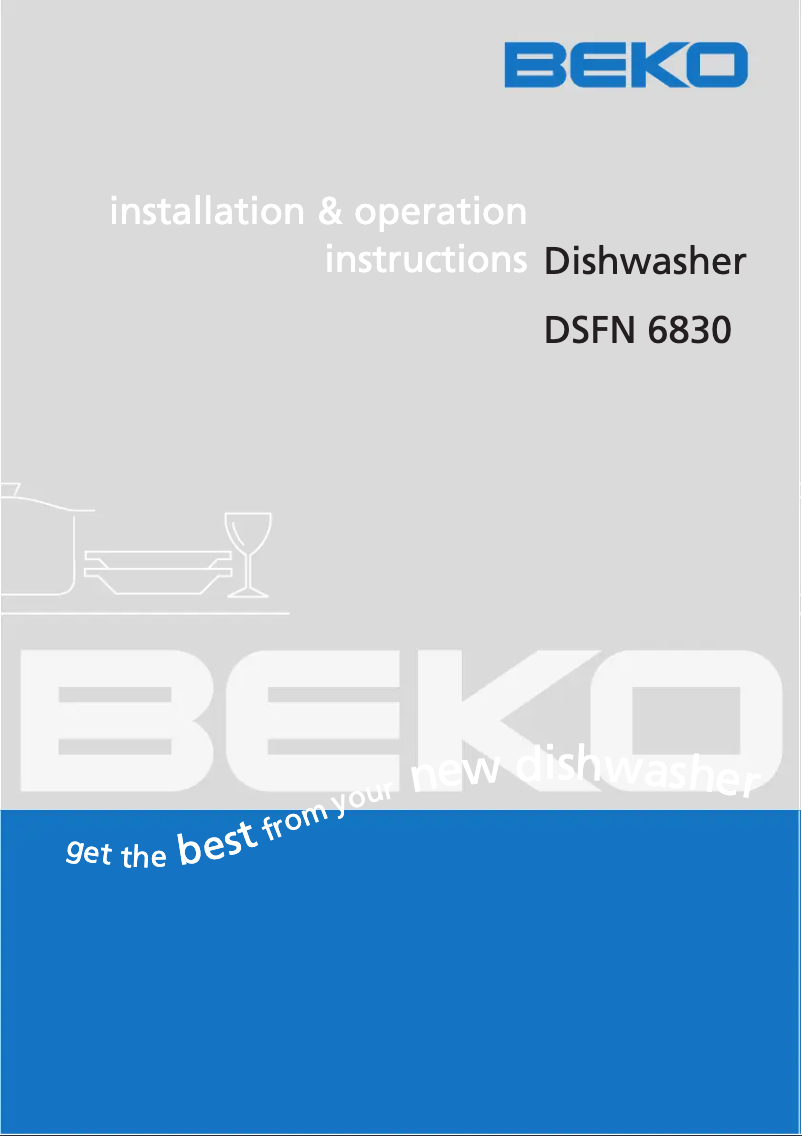 Page 1 de la notice Manuel utilisateur Beko DSFN 6830 S
