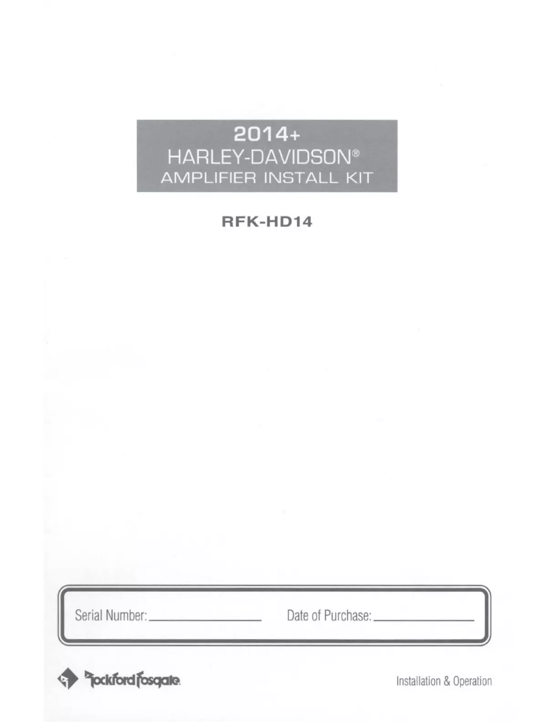 Page n°1 - Manuel utilisateur Rockford Fosgate HD14RGSG-STAGE2