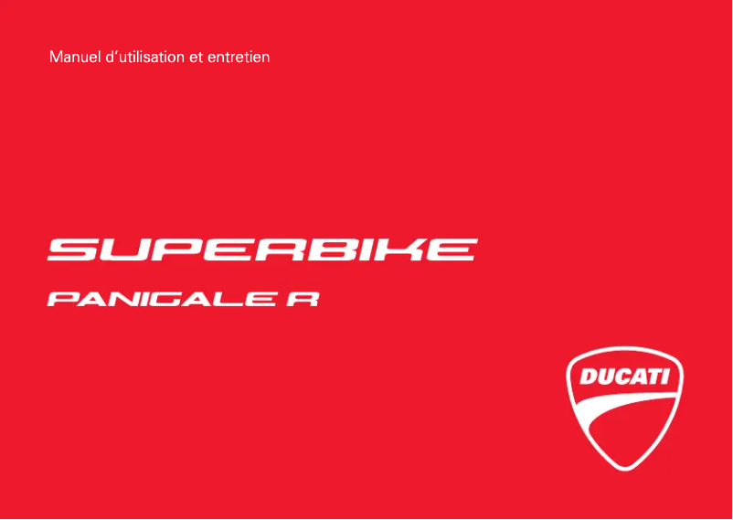 Page 1 de la notice Manuel utilisateur Ducati Panigale R (2017)