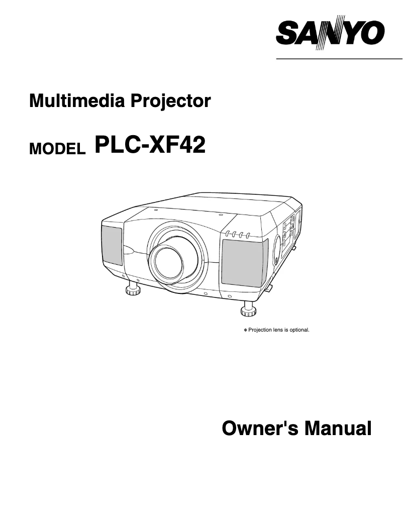 Image de la première page du manuel de l'appareil PLC-XF42