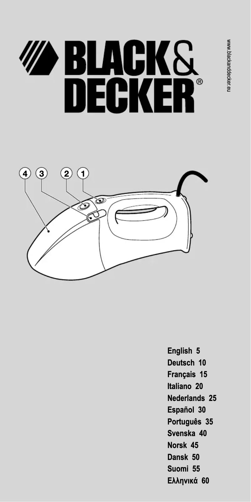 Page 1 de la notice Manuel utilisateur Black & Decker VH780