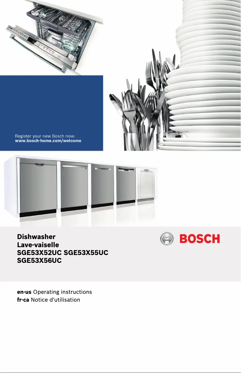 Page n°1 - Manuel utilisateur Bosch SGE53X52UC