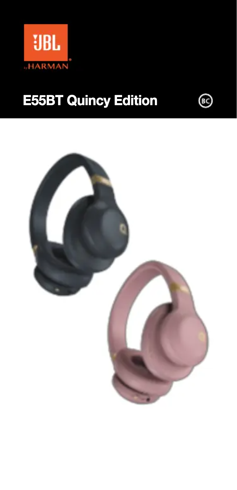 Page n°1 - Manuel utilisateur JBL E55BT Quincy Edition