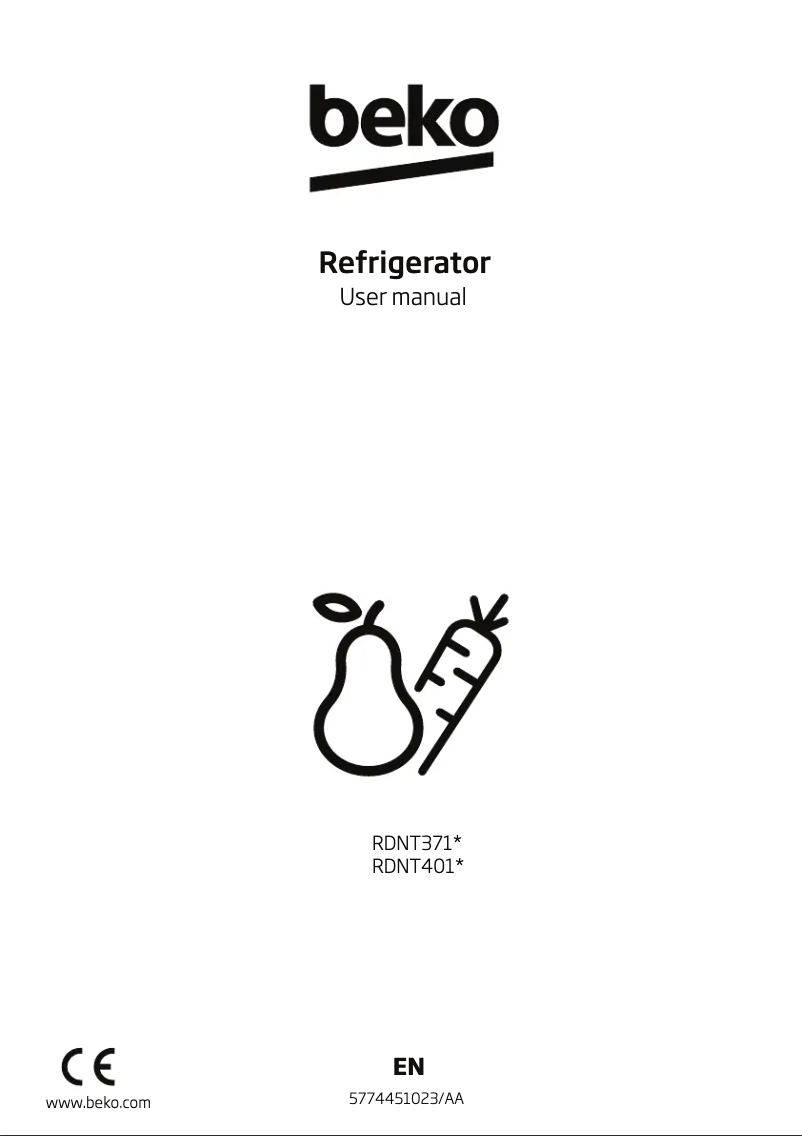 Image de la première page du manuel de l'appareil RDNT401E50VZK