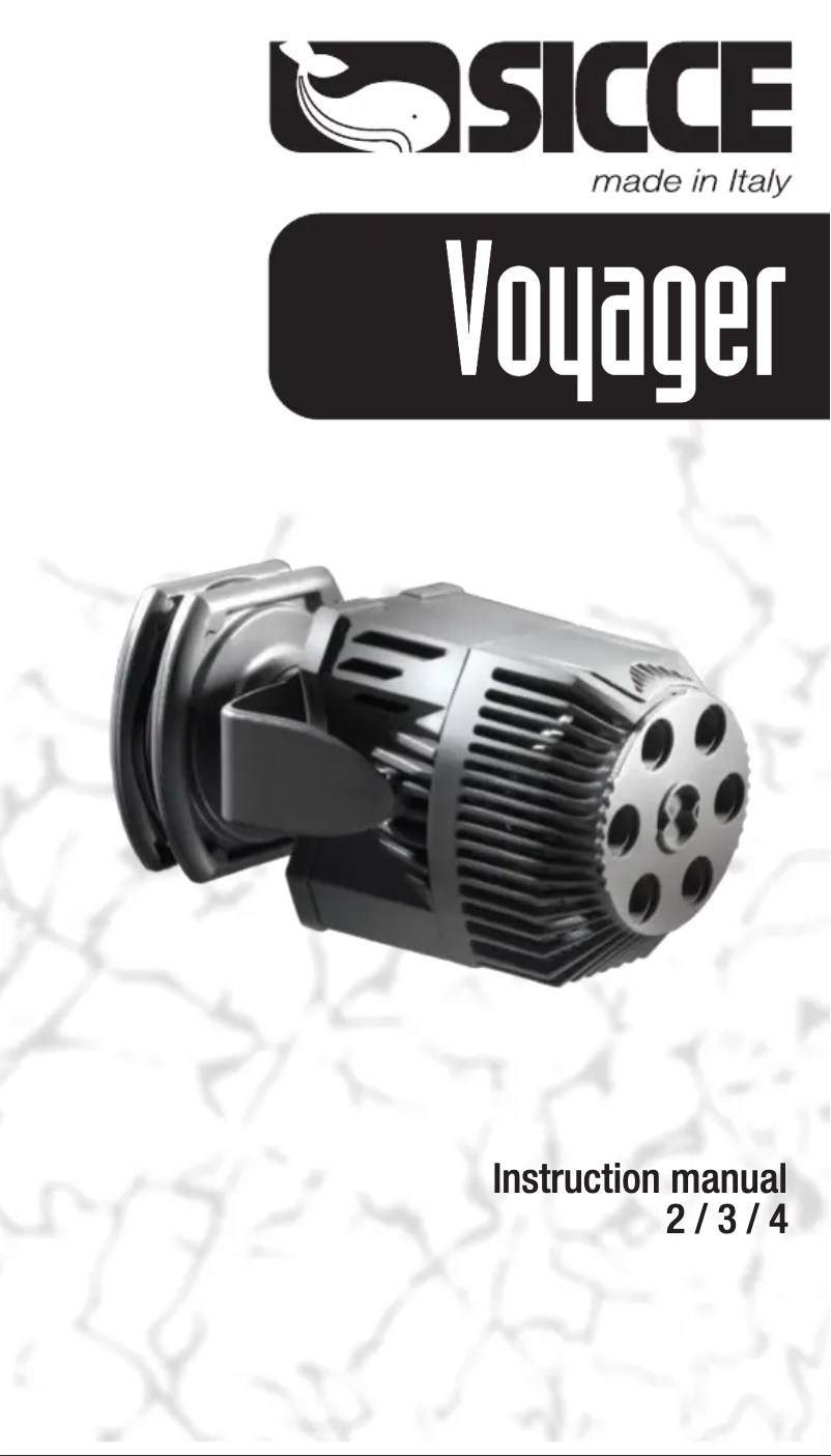 Page 1 de la notice Manuel utilisateur Sicce Voyager 3