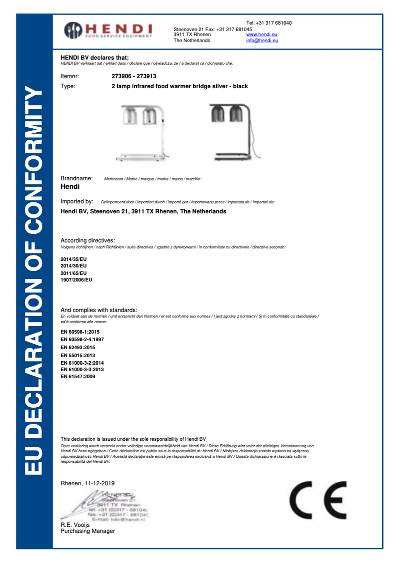 Page n°1 - Manuel utilisateur Hendi 273845