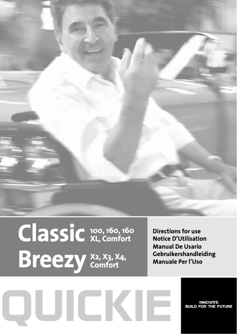 Page 1 de la notice Manuel utilisateur Sunrise Medical Quicky Breezy X2