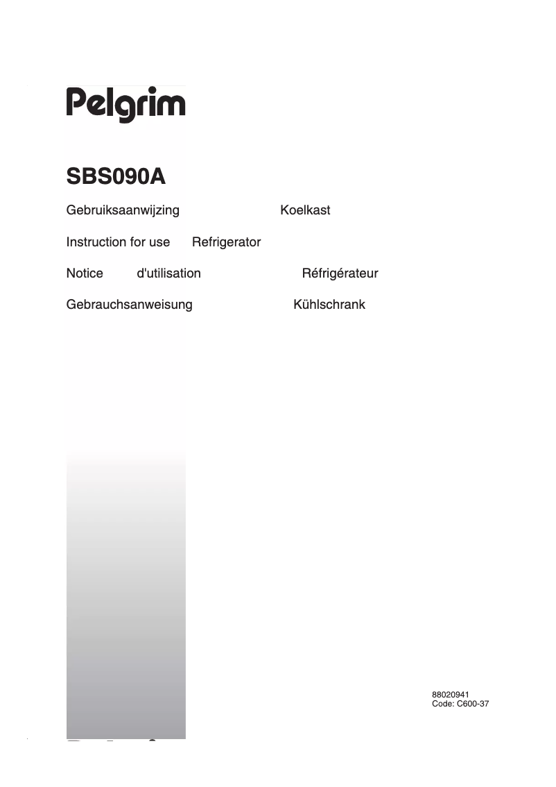 Image de la première page du manuel de l'appareil SBS 090 A