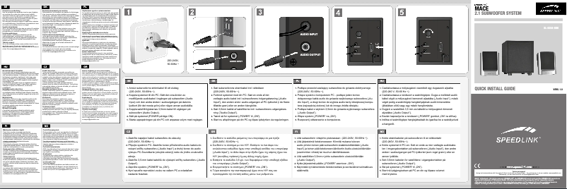 Page 1 de la notice Manuel utilisateur Speed-Link Mace SL-8204-SBK