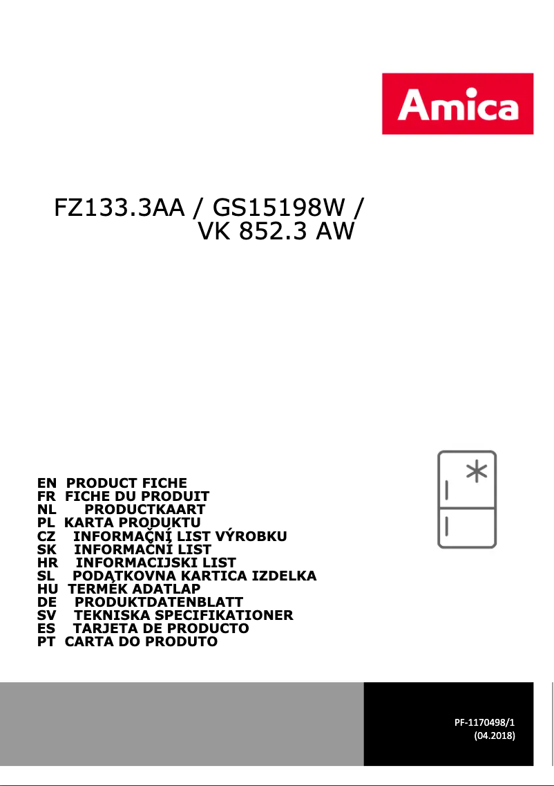 Imagen de la primera página del manual del dispositivo FZ133.3AA