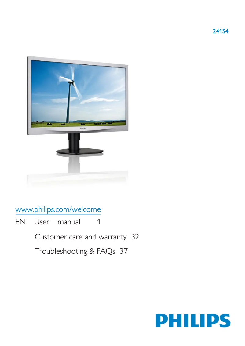 Page n°1 - Manuel utilisateur Philips Brilliance 241S4LSB