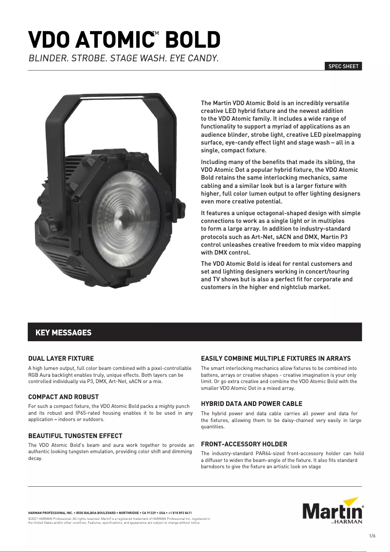 Image de la première page du manuel de l'appareil VDO Atomic Bold