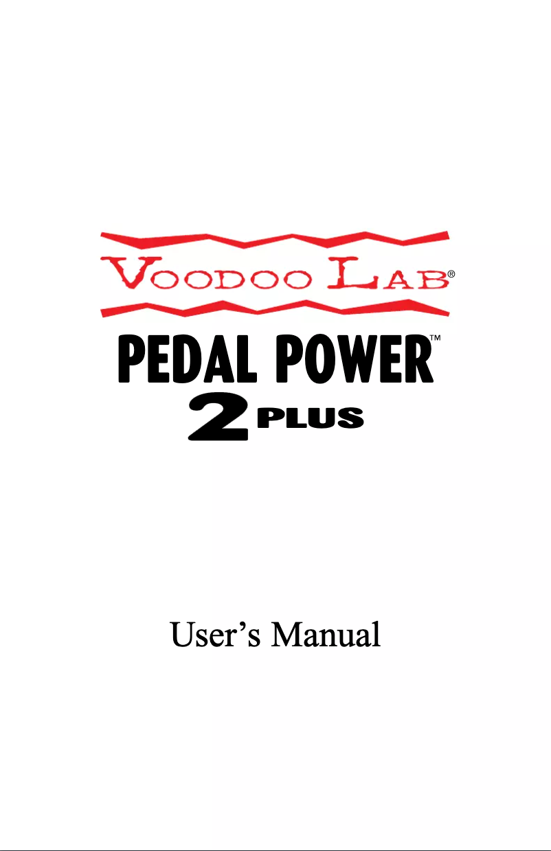 Image de la première page du manuel de l'appareil Pedal Power 2 PLUS