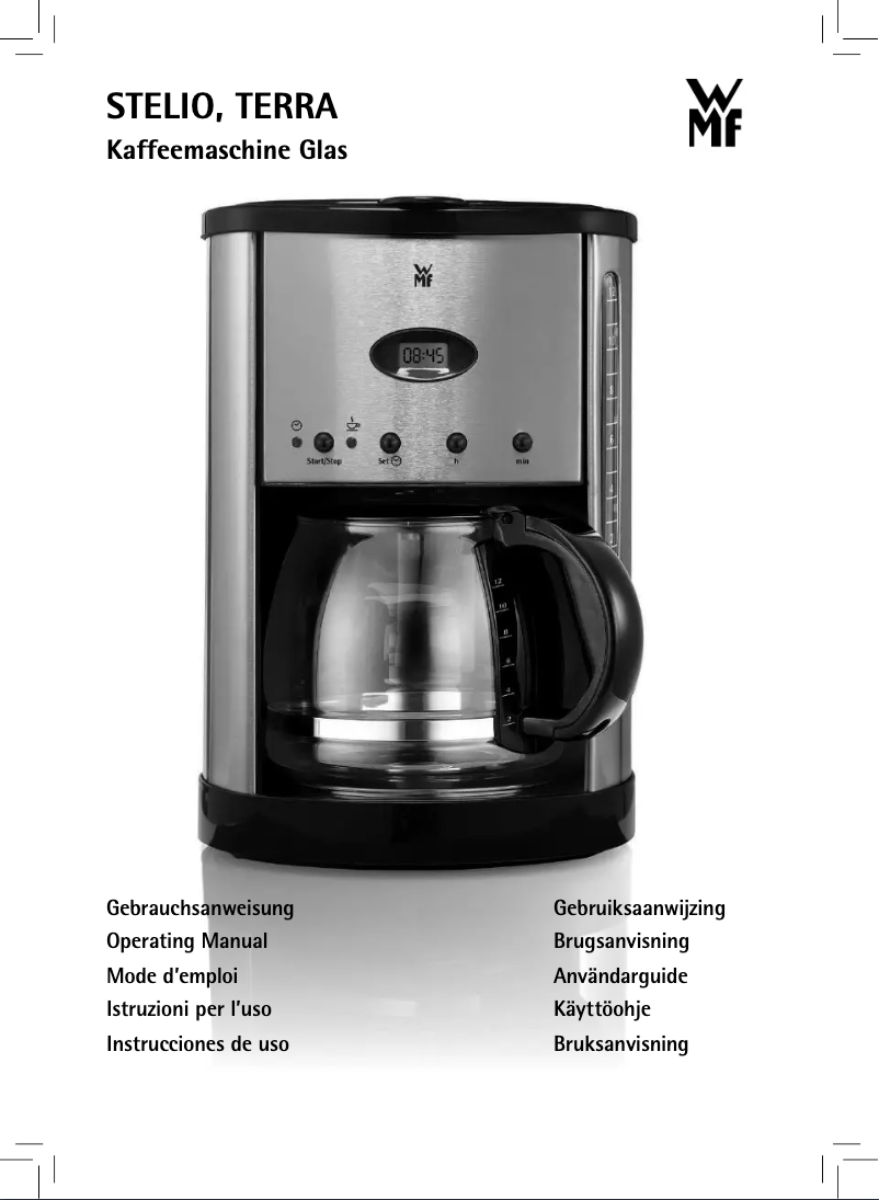 Image de la première page du manuel de l'appareil Stelio Glas