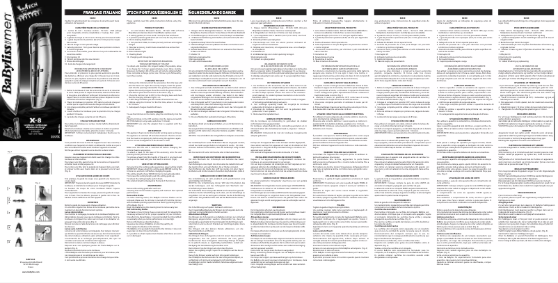 Image de la première page du manuel de l'appareil X-8 E835E