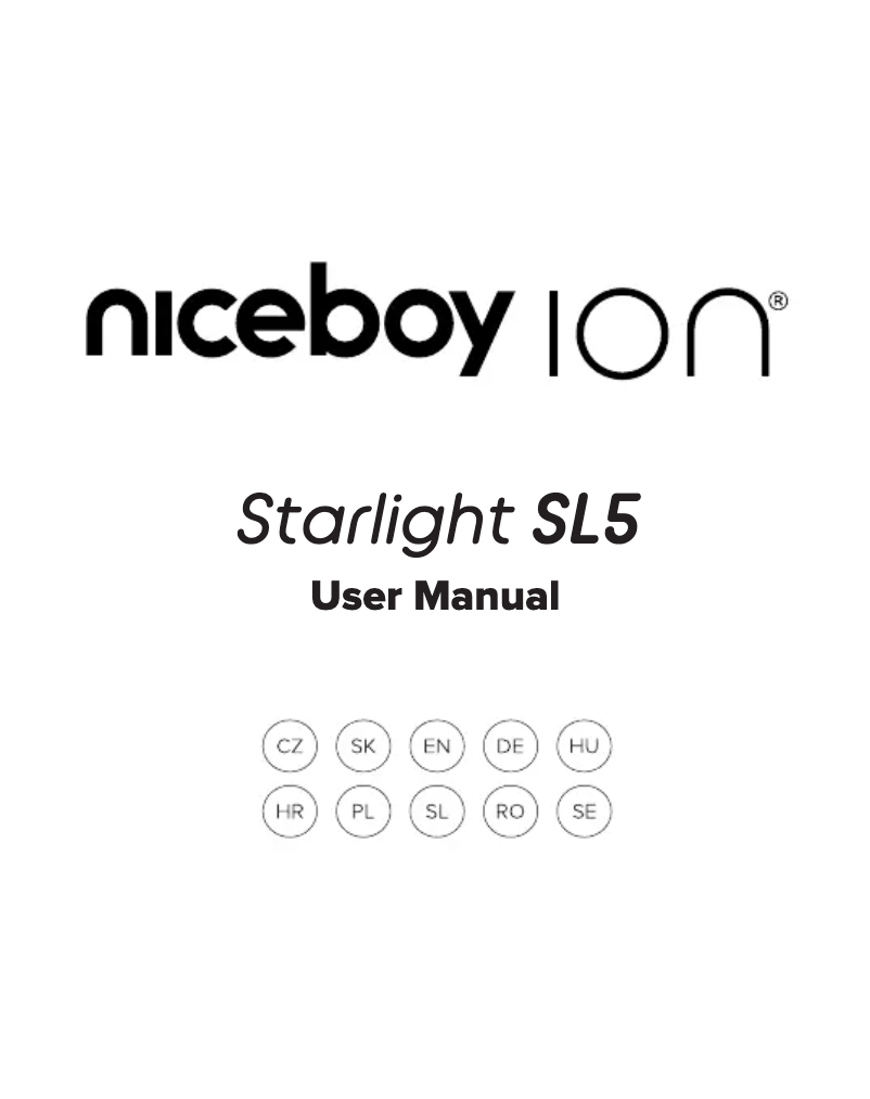 Page 1 de la notice Manuel utilisateur Niceboy ION Starlight SL5