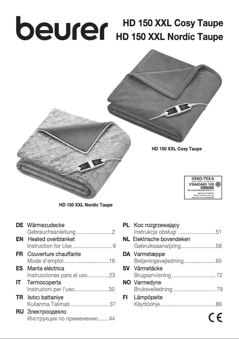 Image de la première page du manuel de l'appareil HD 150 XXL