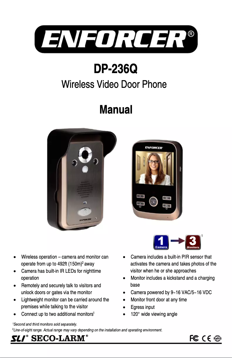 Page n°1 - Manuel utilisateur Enforcer DP-236Q