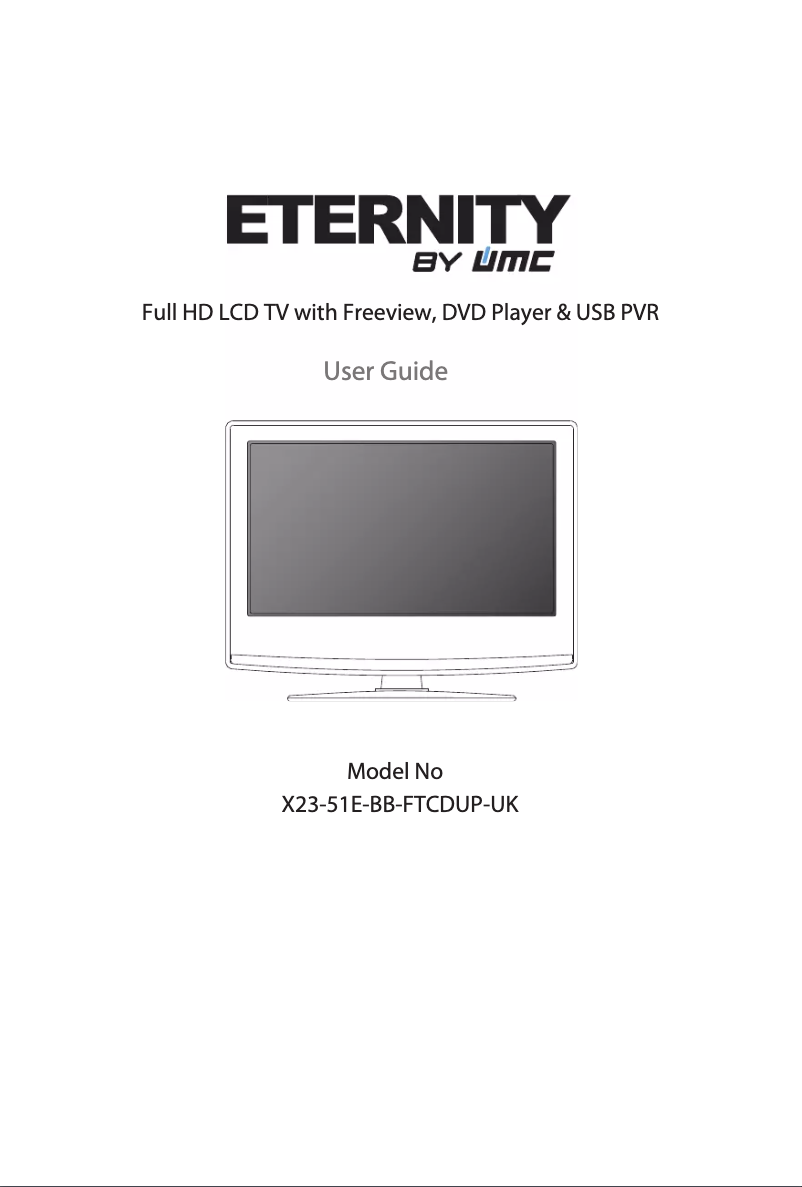 Page 1 of the manual User Manual Eternity X23/51E-BB-FTCDUP-UK