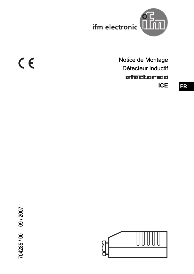Page 1 de la notice Manuel utilisateur IFM IC000A