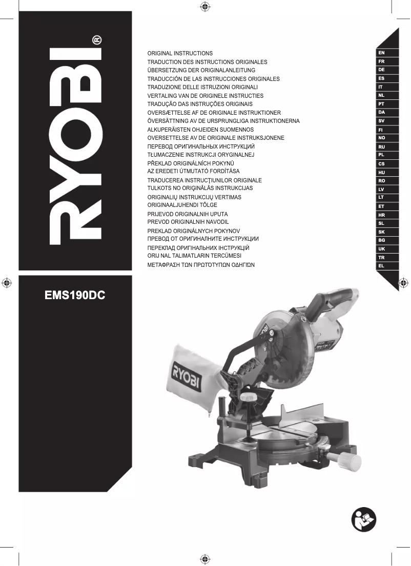 Page 1 de la notice Manuel utilisateur RYOBI One+ EMS190DCL