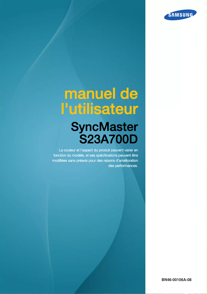 Image de la première page du manuel de l'appareil S23A700D