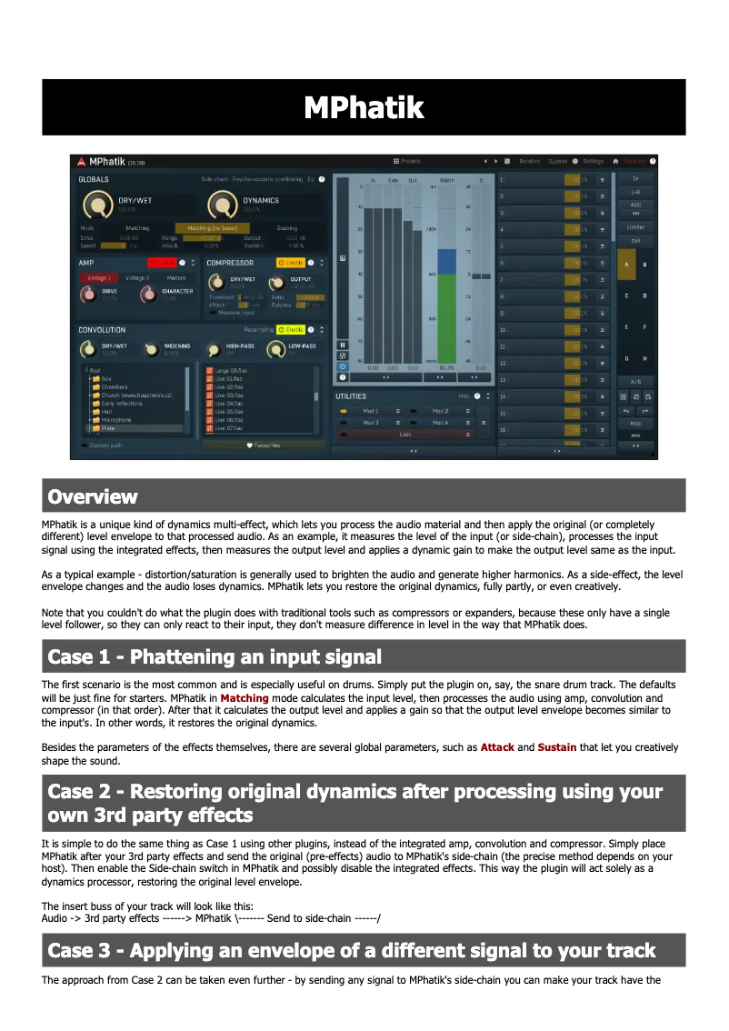 Image de la première page du manuel de l'appareil MPhatik