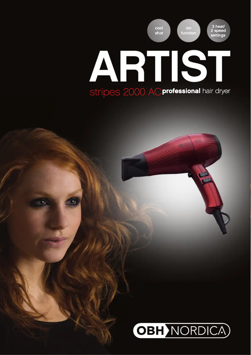 Page 1 de la notice Manuel utilisateur OBH Nordica Artist Stripes 5175