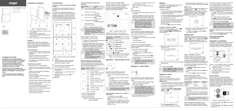 Page 1 de la notice Instructions / montage Hager REA658S