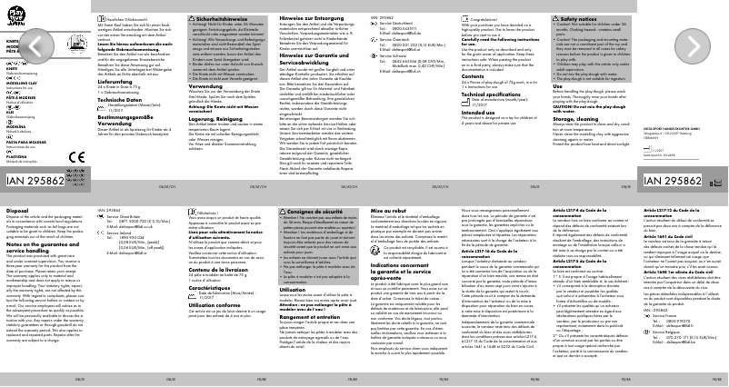 Image de la première page du manuel de l'appareil IAN 295862