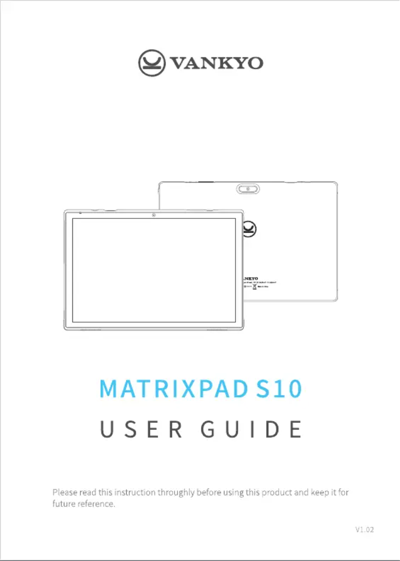Image de la première page du manuel de l'appareil MatrixPad S10
