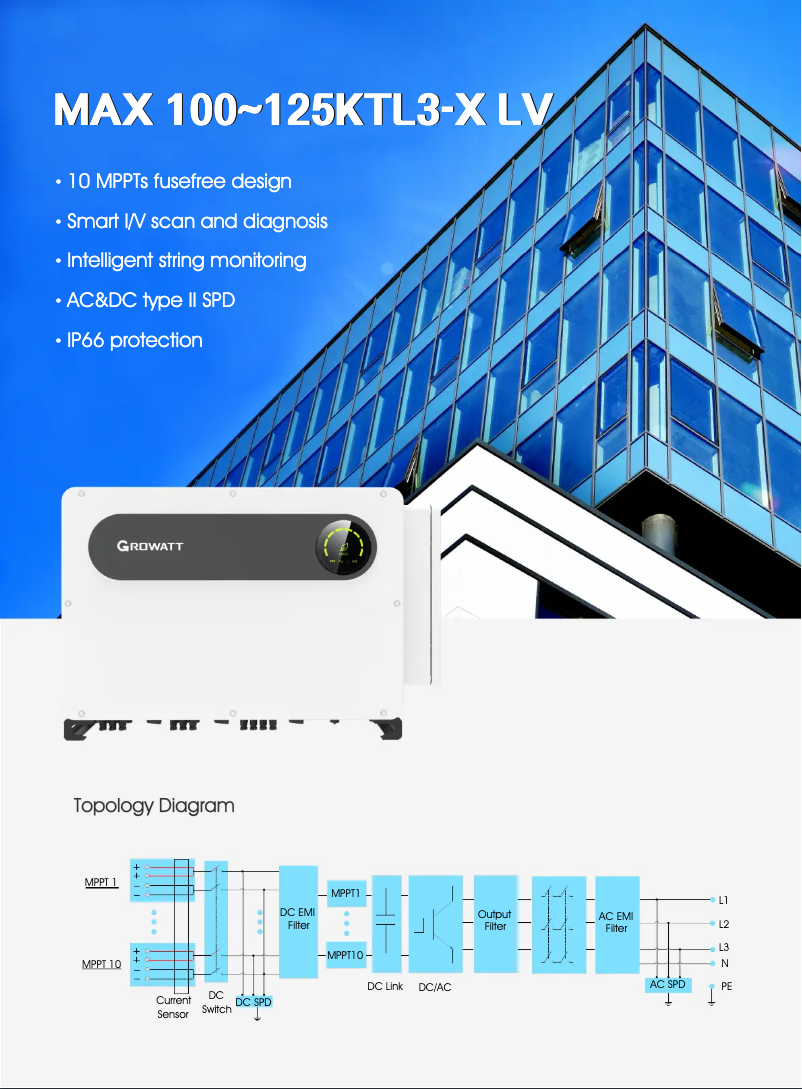 Image de la première page du manuel de l'appareil MAX 110KTL3-X LV
