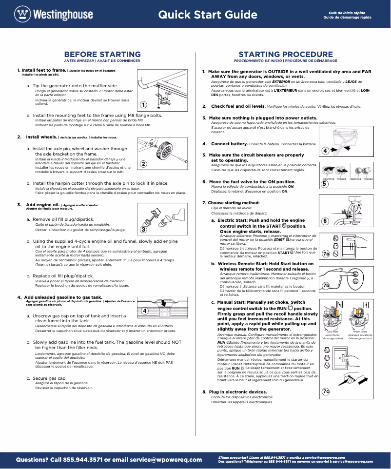 Page n°1 - Manuel utilisateur Westinghouse WPro8500