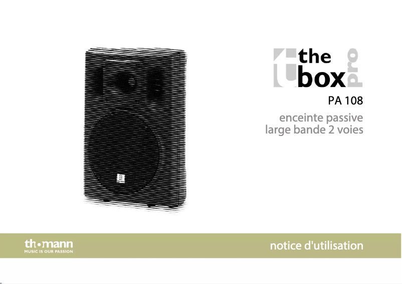 Page n°1 - Manuel utilisateur The Box PA 108
