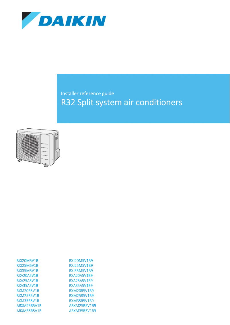 Image de la première page du manuel de l'appareil RXA35A5V1B