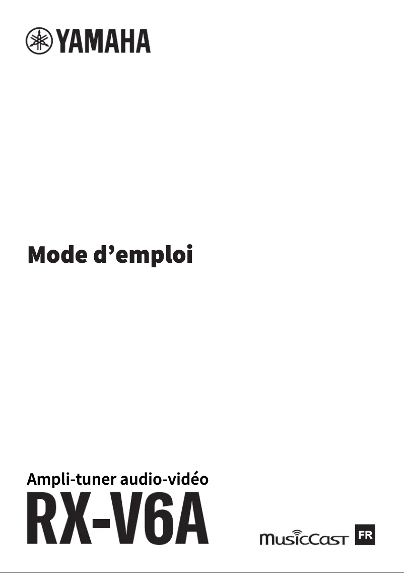 Page 1 de la notice Manuel utilisateur Yamaha RXV-6A