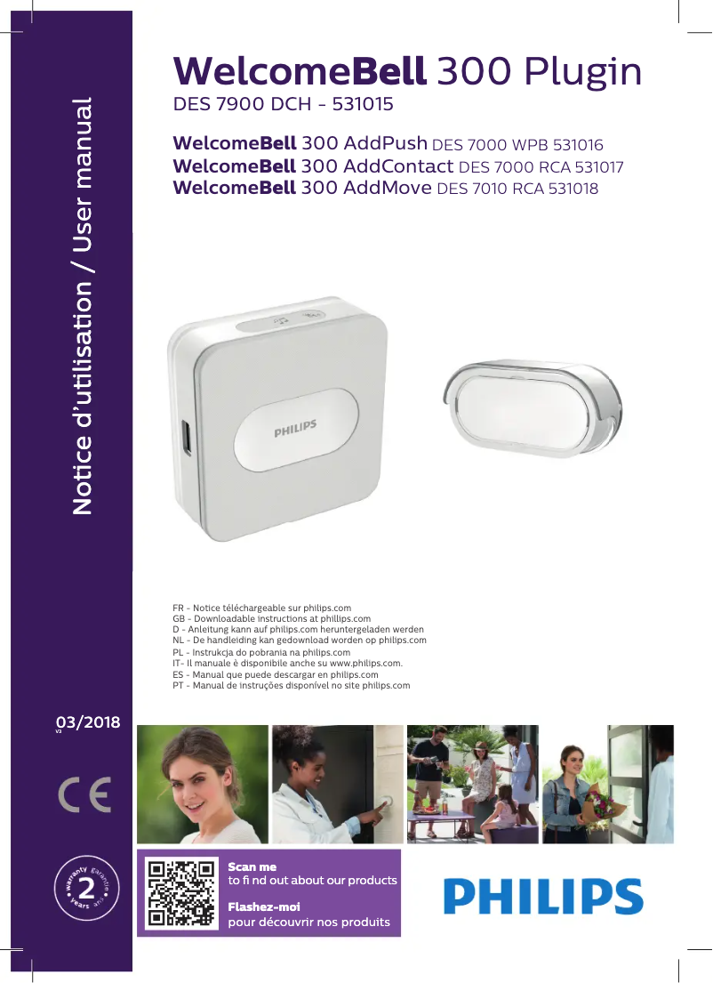 Page n°1 - Manuel utilisateur Philips Welcomebell 300 Addmove