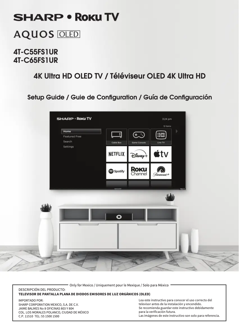 Page 1 de la notice Manuel utilisateur Sharp 4T-C55FS1UR