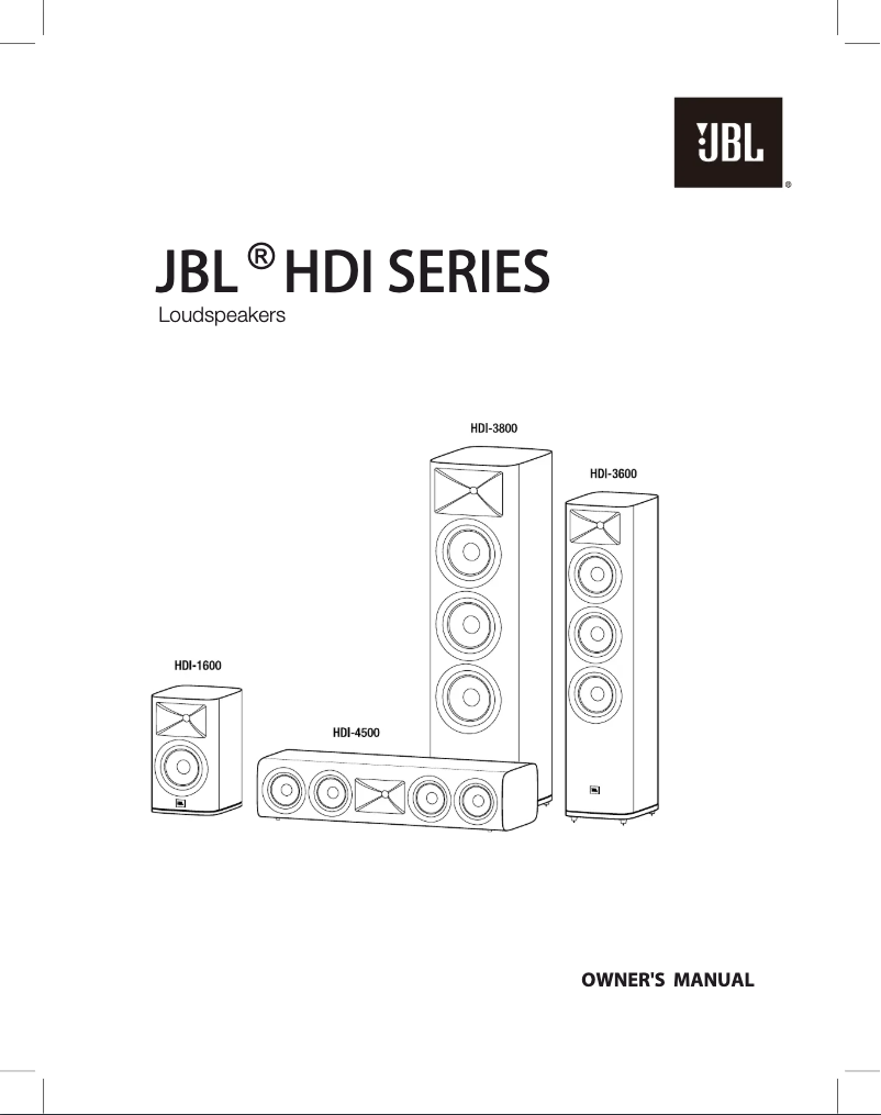 Page 1 de la notice Manuel utilisateur JBL Synthesis HDI-3800