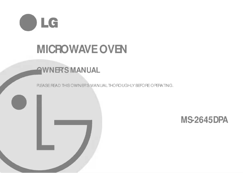 Page 1 de la notice Manuel utilisateur LG MS-2645DPA