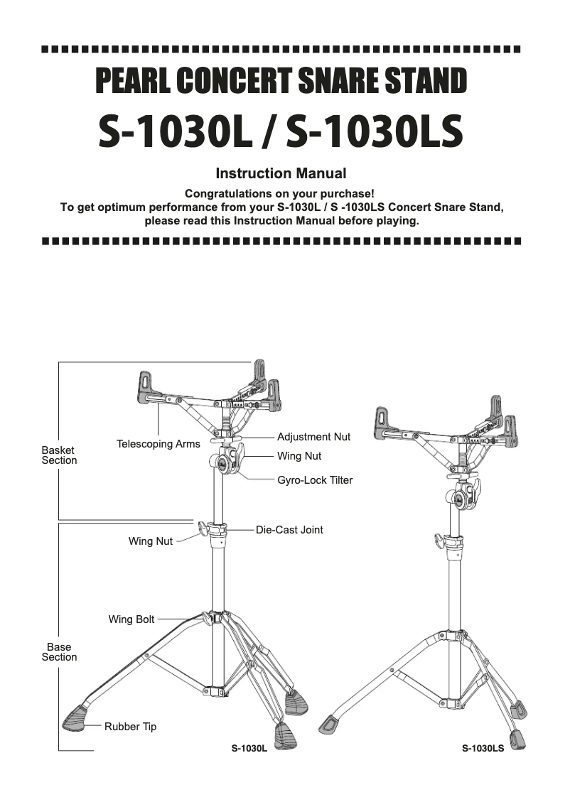 Page 1 de la notice Manuel utilisateur Pearl Sports S-1030LS