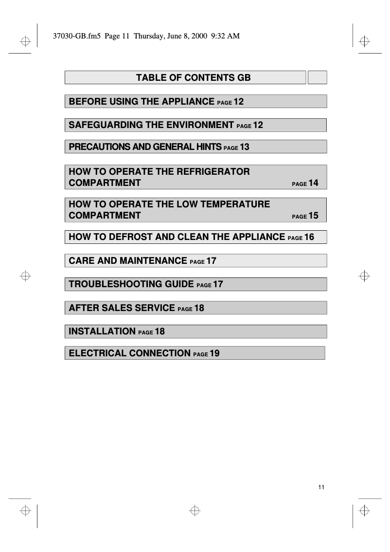 Image de la première page du manuel de l'appareil ART 590 G