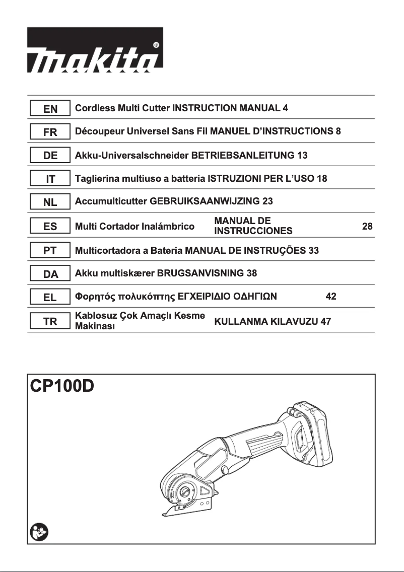 Página 1 del manual Manual de usuario Makita CP100D