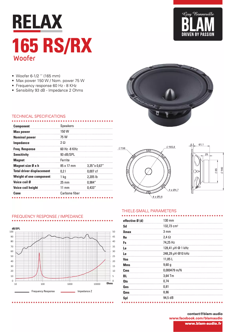 Image de la première page du manuel de l'appareil 165 RS