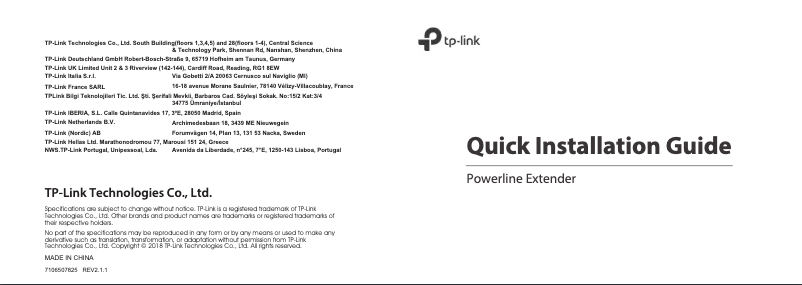 Page n°1 - Manuel utilisateur TP-Link TL-WPA4220KIT