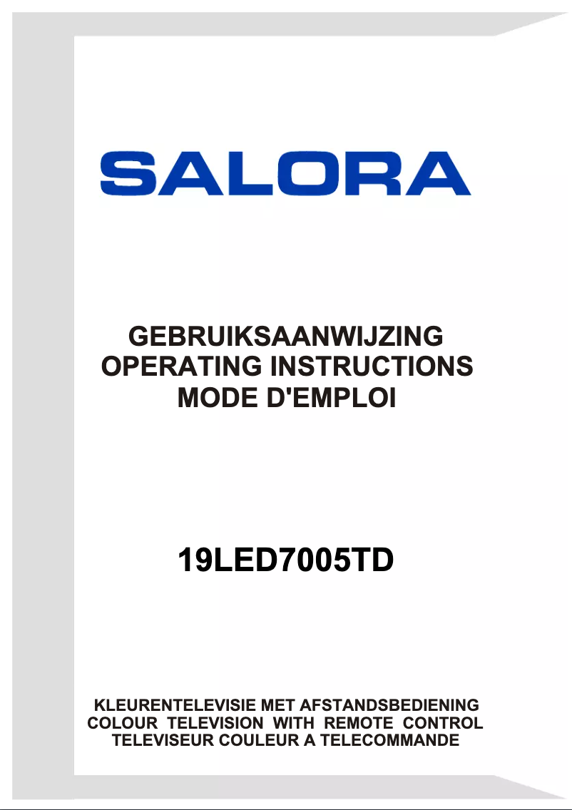 Page 1 de la notice Manuel utilisateur Salora 24LED7005TD