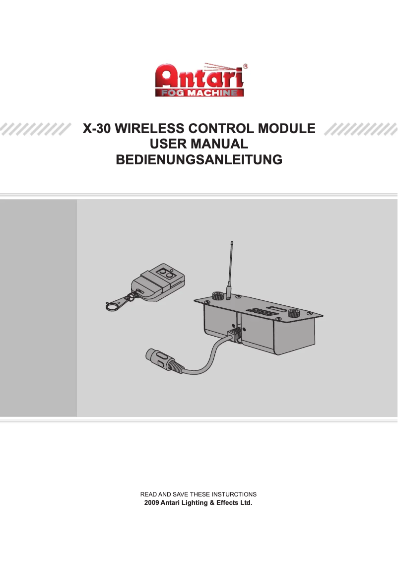 Page n°1 - Manuel utilisateur Antari X-30 MK3
