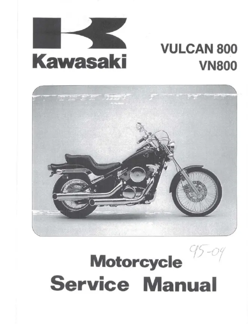 Image de la première page du manuel de l'appareil Vulcan 800 (2000)
